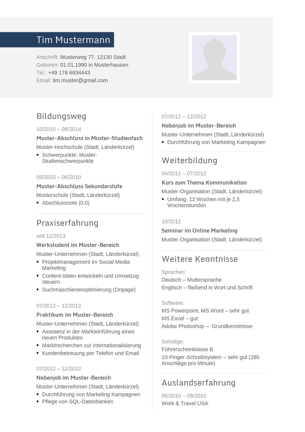 26 pdf JOB APPLICATION SAMPLE IN GERMAN PRINTABLE HD ...