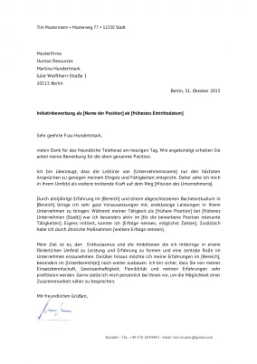 initiativbewerbung bewerbungsanschreiben 11